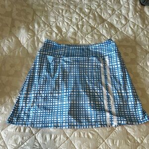 Chic Blue and White Women's A-Line Skirt